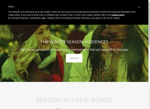 How beintoo.com looks like on a tablet such as an iPad.