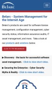 How belarc.com looks like on a mobile device such as an iPhone.