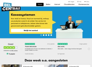 How belcentrale.nl looks like on a tablet such as an iPad.