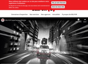 How belfor.com looks like on a tablet such as an iPad.