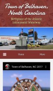How belhavennc.us looks like on a mobile device such as an iPhone.