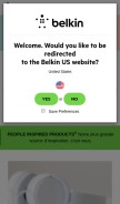 How belkin.com looks like on a mobile device such as an iPhone.
