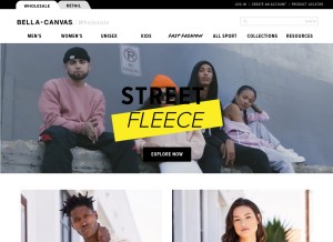 How bellacanvas.com looks like on a tablet such as an iPad.