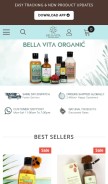 How bellavitaorganic.com looks like on a mobile device such as an iPhone.