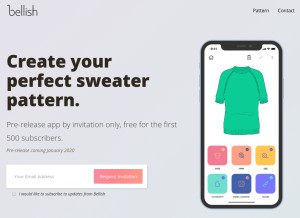 How bellish.co looks like on a tablet such as an iPad.