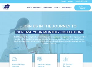 How bellmedex.com looks like on a tablet such as an iPad.