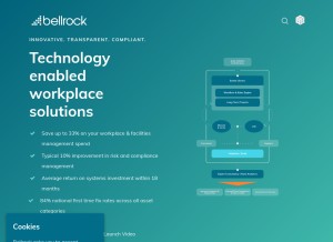 How bellrock.fm looks like on a tablet such as an iPad.