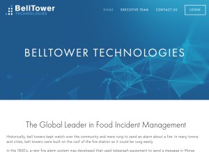 How belltowertech.com looks like on a tablet such as an iPad.