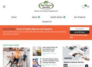 How belmarrahealth.com looks like on a tablet such as an iPad.