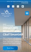 How belmontglass.ae looks like on a mobile device such as an iPhone.