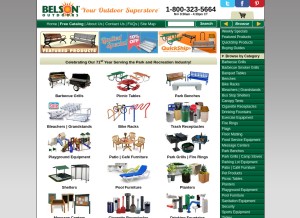 How belson.com looks like on a tablet such as an iPad.