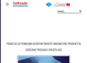 How beltrade.pl looks like on a tablet such as an iPad.