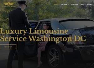 How beltwaylimousines.com looks like on a tablet such as an iPad.