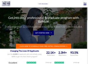 How bemoacademicconsulting.com looks like on a tablet such as an iPad.