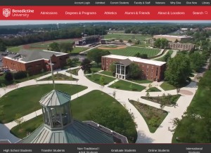 How ben.edu looks like on a tablet such as an iPad.