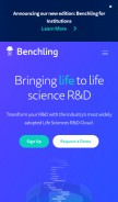 How benchling.com looks like on a mobile device such as an iPhone.