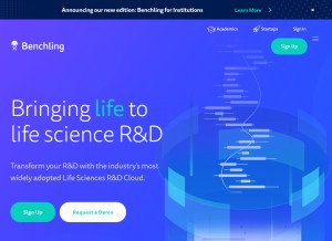 How benchling.com looks like on a tablet such as an iPad.