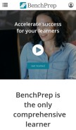 How benchprep.com looks like on a mobile device such as an iPhone.