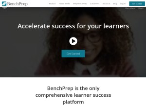 How benchprep.com looks like on a tablet such as an iPad.