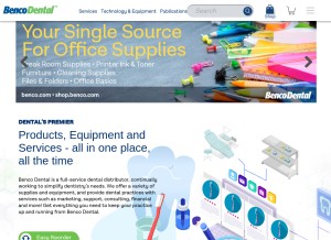 How benco.com looks like on a tablet such as an iPad.