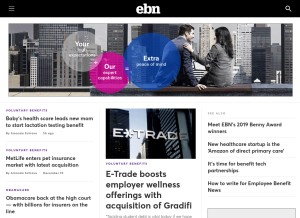How benefitnews.com looks like on a tablet such as an iPad.