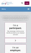 How benefitresource.com looks like on a mobile device such as an iPhone.