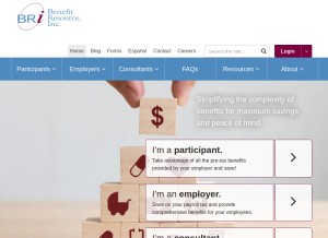 How benefitresource.com looks like on a tablet such as an iPad.