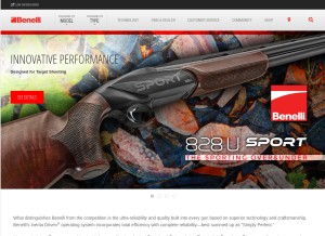 How benelliusa.com looks like on a tablet such as an iPad.