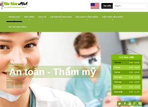 How benhvienthammy.com.vn looks like on a tablet such as an iPad.