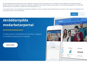 How benify.se looks like on a tablet such as an iPad.