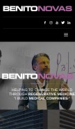 How benitonovas.com looks like on a mobile device such as an iPhone.