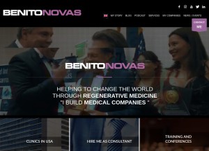 How benitonovas.com looks like on a tablet such as an iPad.
