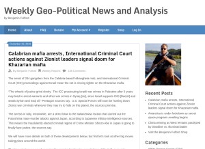 How benjaminfulford.net looks like on a tablet such as an iPad.