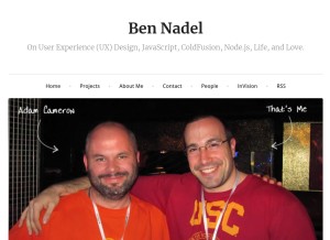 How bennadel.com looks like on a tablet such as an iPad.