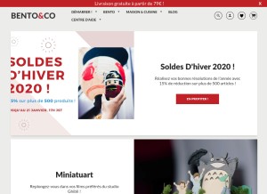 How bentoandco.com looks like on a tablet such as an iPad.