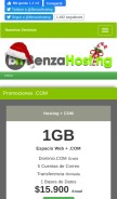 How benzahosting.cl looks like on a mobile device such as an iPhone.