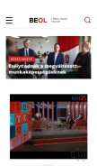 How beol.hu looks like on a mobile device such as an iPhone.