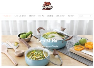 How bepmina.vn looks like on a tablet such as an iPad.