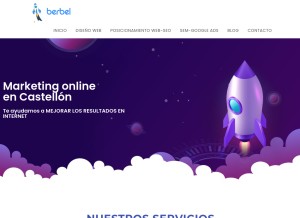 How berbelproduccion.es looks like on a tablet such as an iPad.