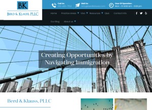How berdklauss.com looks like on a tablet such as an iPad.