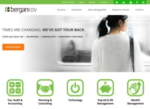 How bergankdv.com looks like on a tablet such as an iPad.