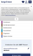 How berge-meer.de looks like on a mobile device such as an iPhone.