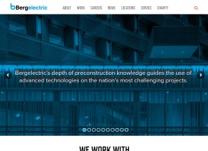 How bergelectric.com looks like on a tablet such as an iPad.