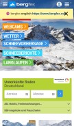How bergfex.de looks like on a mobile device such as an iPhone.