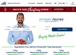 How bergstromauto.com looks like on a tablet such as an iPad.