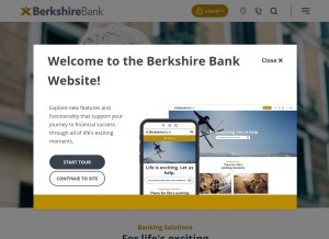 How berkshirebank.com looks like on a tablet such as an iPad.