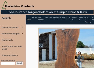 How berkshireproducts.com looks like on a tablet such as an iPad.
