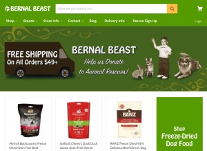 How bernalbeast.com looks like on a tablet such as an iPad.