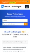 How besanttechnologies.com looks like on a mobile device such as an iPhone.
