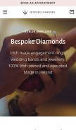 How bespokediamonds.ie looks like on a mobile device such as an iPhone.